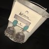 Jhumkas With Turquoise Crystals